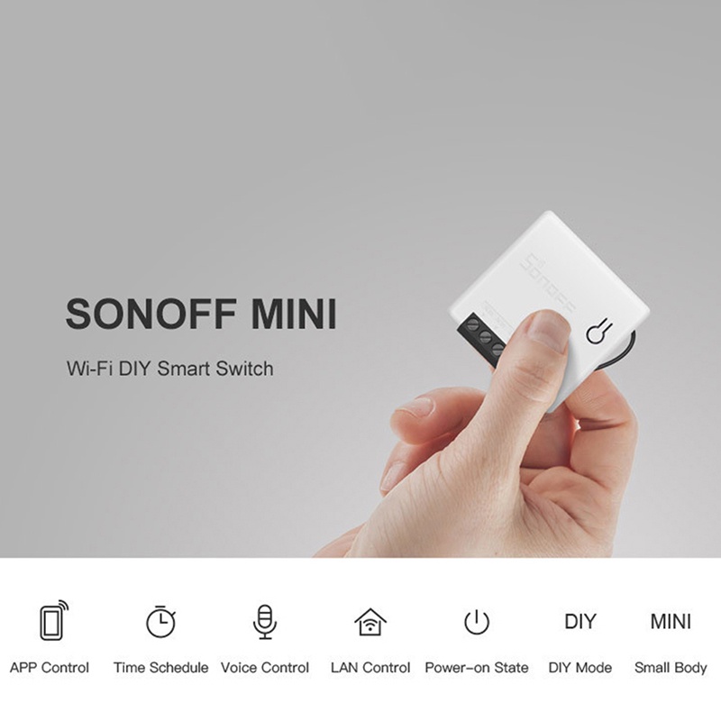 ECSG SONOFF MINI DIY Wifi Smart Switch Two Way Switch Via APP Remote Control Switches