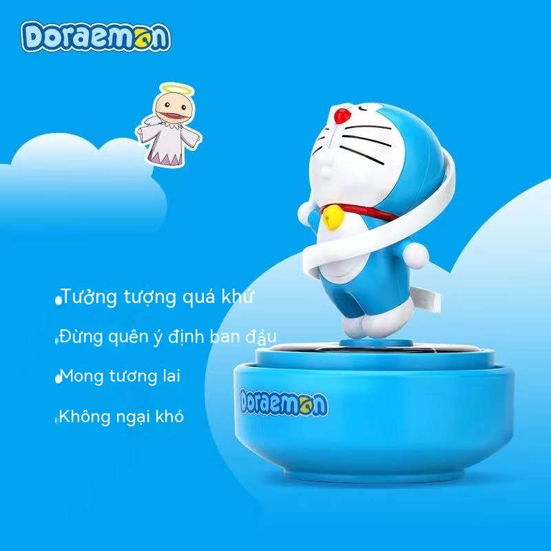 Doraemon Trang Trí Xe Hơi Sử Dụng Năng Lượng Mặt Trời Hình Doremon Đáng Yêu tự động xoay đồ trang trí xe hơi