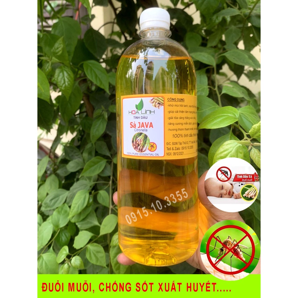 500ml tinh dầu sả nhà nấu - đuổi muỗi thơm phòng