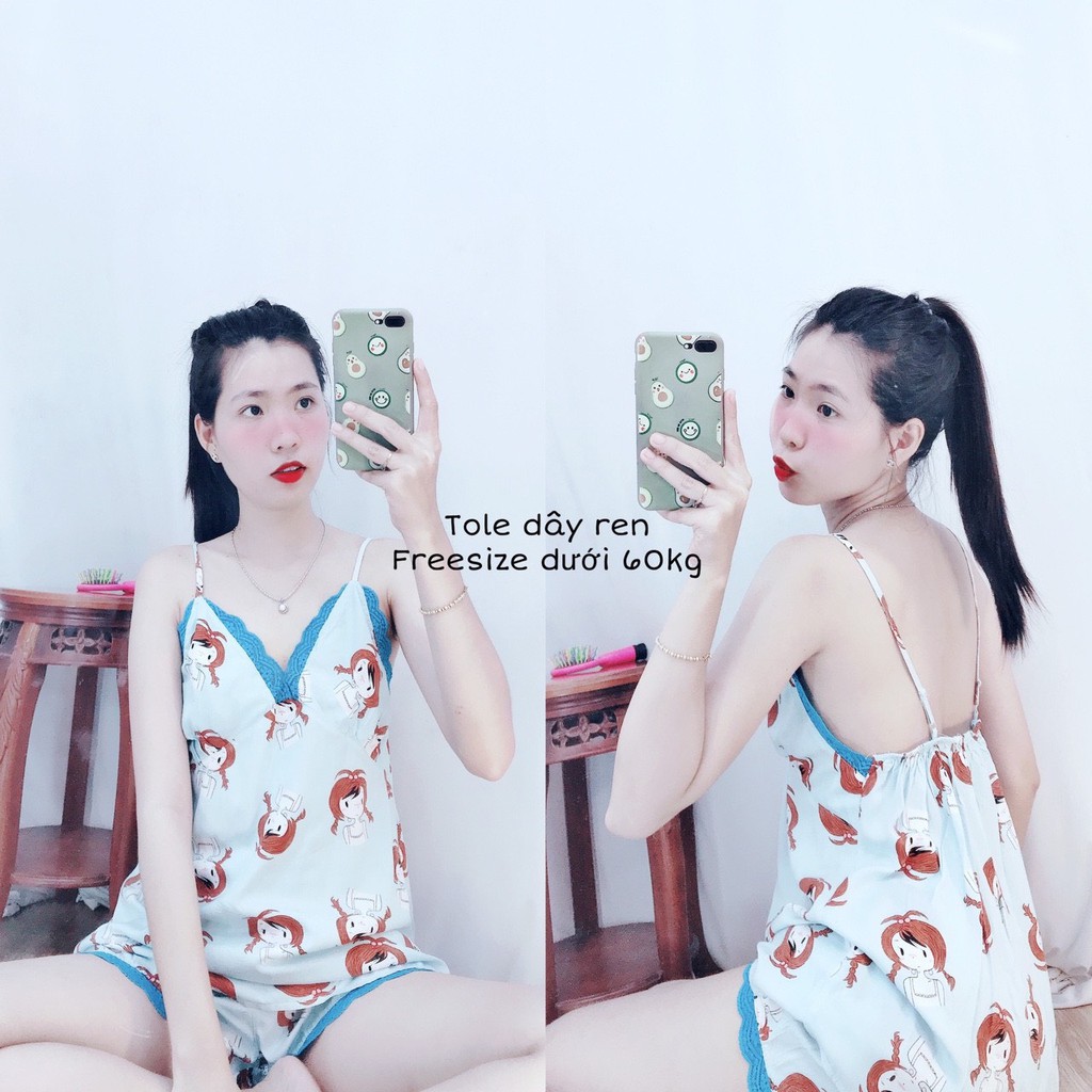 Đồ bộ dây mặc nhà toel lanh rộng dành cho nam nữ Freesize | BigBuy360 - bigbuy360.vn