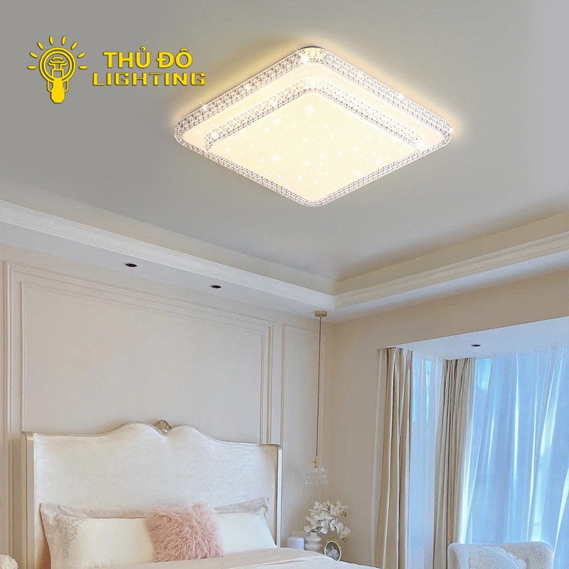 Đèn Mâm Ốp Trần Hiện Đại 2022 Trang Trí Phòng Khách Phòng Ngủ THỦ ĐÔ LIGHTING Thiết Kế 3 Hình Tròn Vuông Hình Chữ Nhật
