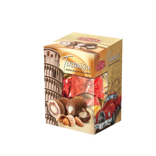 [HÀNG CHẤT LƯỢNG] KẸO CHOCOLATE TIRAMISU KING HENRY ASSORTED COATED ALMONDS 100G