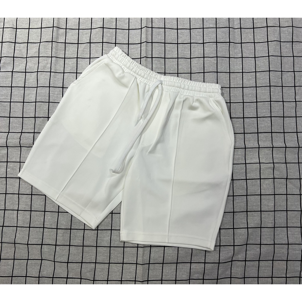 Quần Short Thun Trơn Poly Ống Suông Nam Nữ Unisex Chất Dày Mịn Không xù