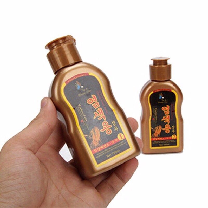 2 chai dầu gội thảo dược đen tóc Beauty star 100ml/ chai