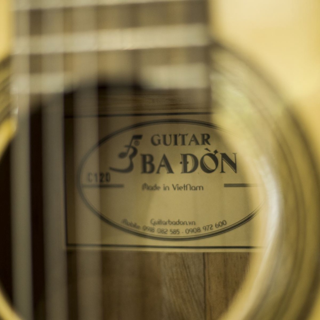 Đàn Guitar Classic Ba Đờn C120 | Full gỗ thịt, có ty chỉnh cần, tặng kèo full phụ kiện