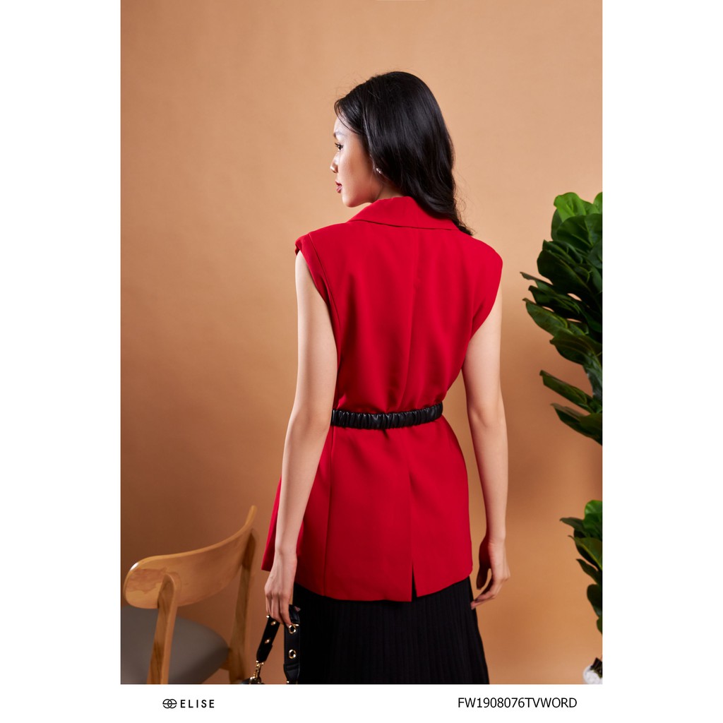 [Mã FAMALLT5 giảm 15% đơn 150k] Áo ghi lê đỏ không tay thiết kế Elise | BigBuy360 - bigbuy360.vn