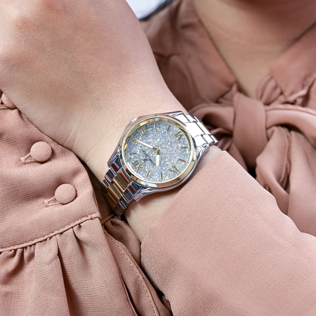 Đồng hồ nữ Daniel Klein Star Light Demi Sliver-Gold DK5283 - Lamy watch