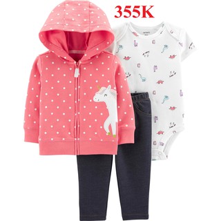 Set bộ bé gái - hình chú kỳ lân nhỏ