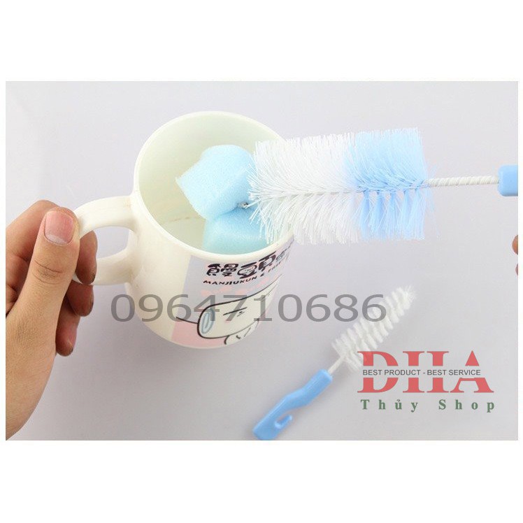 BỘ CỌ RỬA BÌNH SỮA- NÚM TI 2 CHI TIẾT SIÊU TIỆN LỢI.