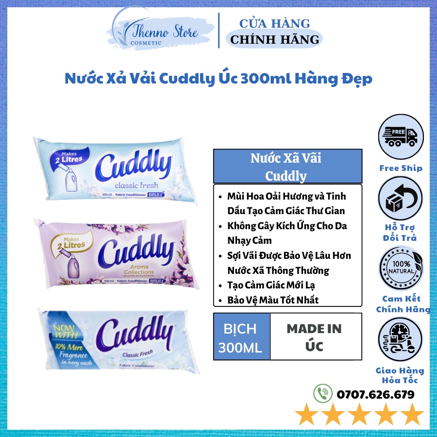 Nước Xả Vải Cuddly Úc 300ml hàng đẹp