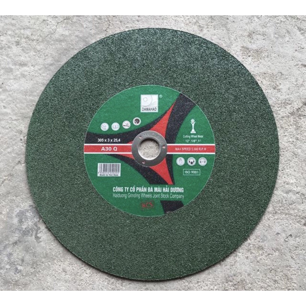 Đá cắt sắt Hải Dương 305mm, 355mm  màu xanh HÀNG LOẠI 1