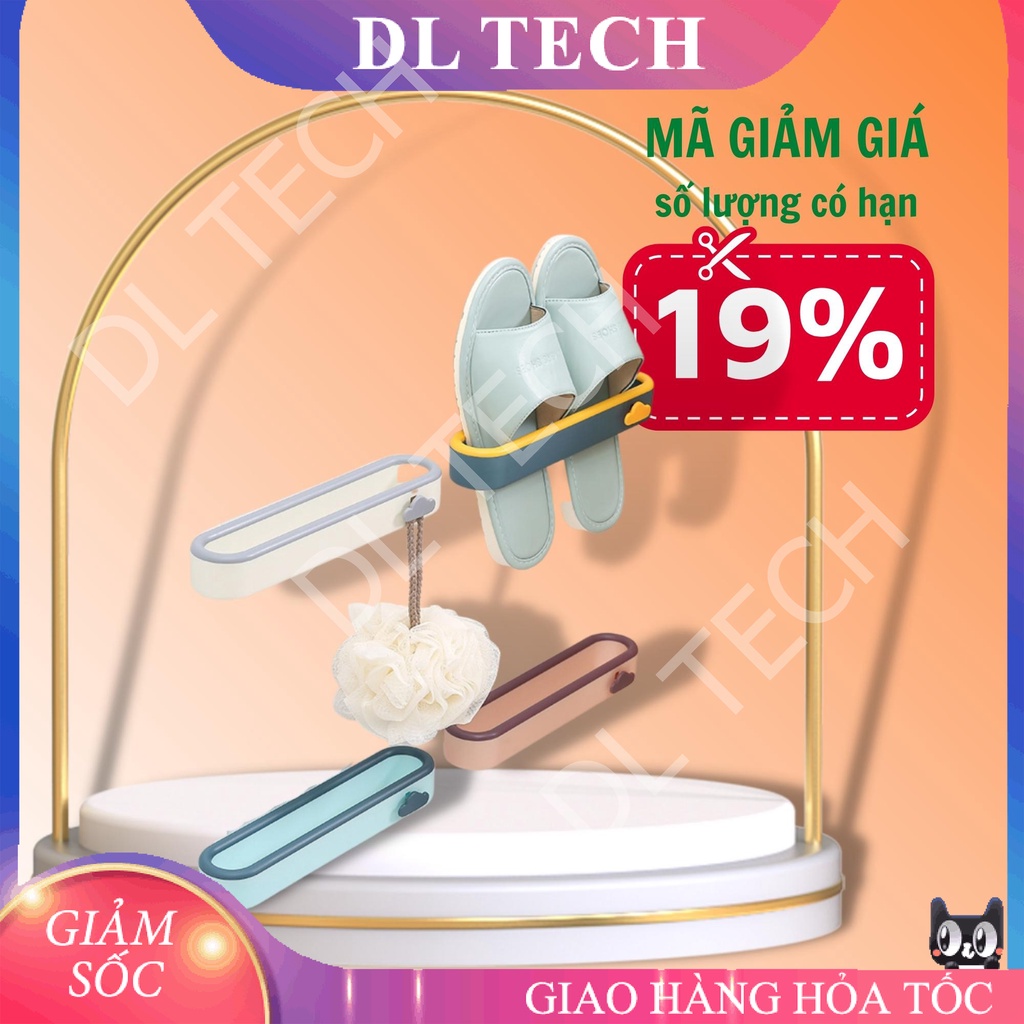 Giá để giày dép dán tường đẹp đa năng, chịu lực Giá treo dép để dép nhà vệ sinh, phòng tắm dễ thương GD01 DL TECH