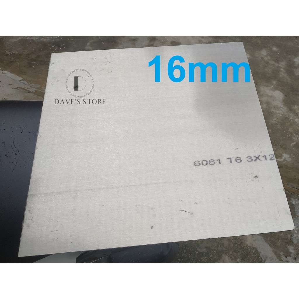 Nhôm tấm dày 16mm, kích thước 15-35cm - Nhôm 6061