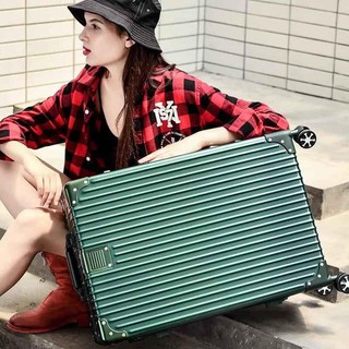 [TẶNG BỌC VALI] Combo (Size 20+24 Inch) Vali Khóa Sập Khung Nhôm A218