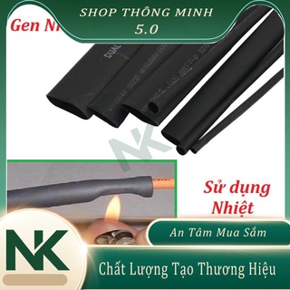 Gen Co Nhiệt Dài Các Kích Cỡ Cắt Lẻ🍀Gen Bảo Vệ Thiết Bị Điện Màu Đen 1MM 2MM 3MM...25MM