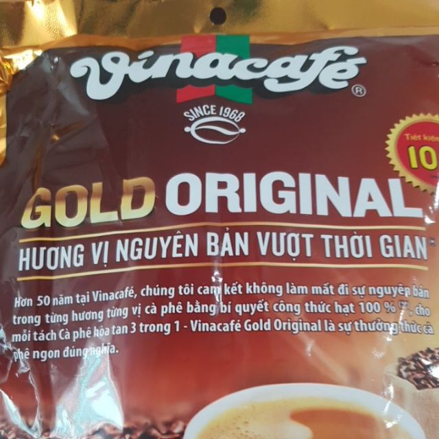 Cà phê sữa vinacafe gold 3 trong 1 túi 800g 40 gói 20g - ảnh sản phẩm 2