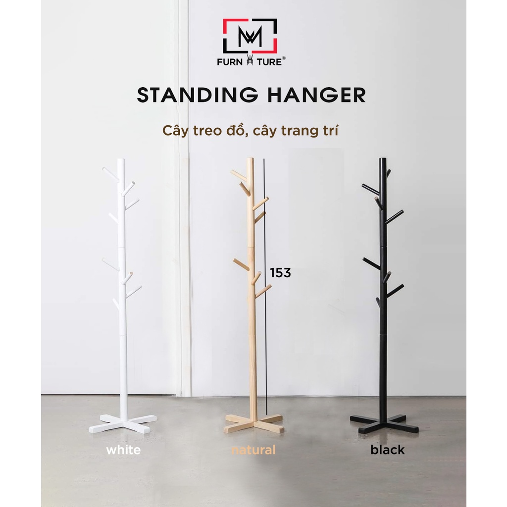 Cây treo quần áo hàn quốc Standing hanger nhiều màu thương hiệu MW FURNITURE - Nội thất căn hộ