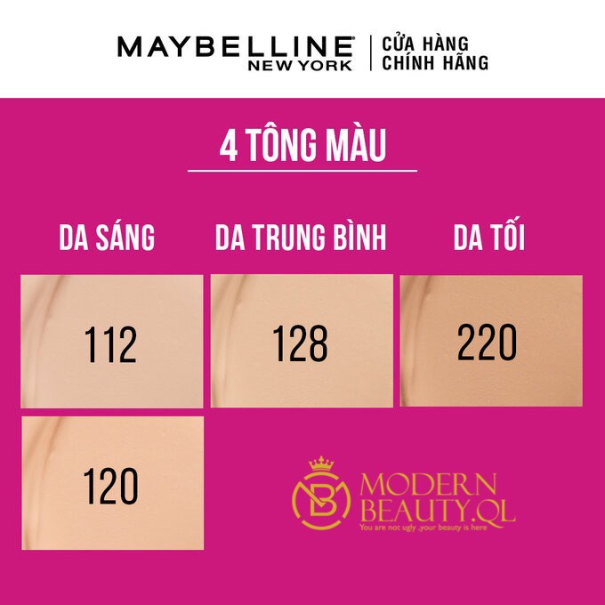 Chính Hãng: Kem Nền Lâu Trôi 24H Maybelline Cao Cấp SUPER STAY
