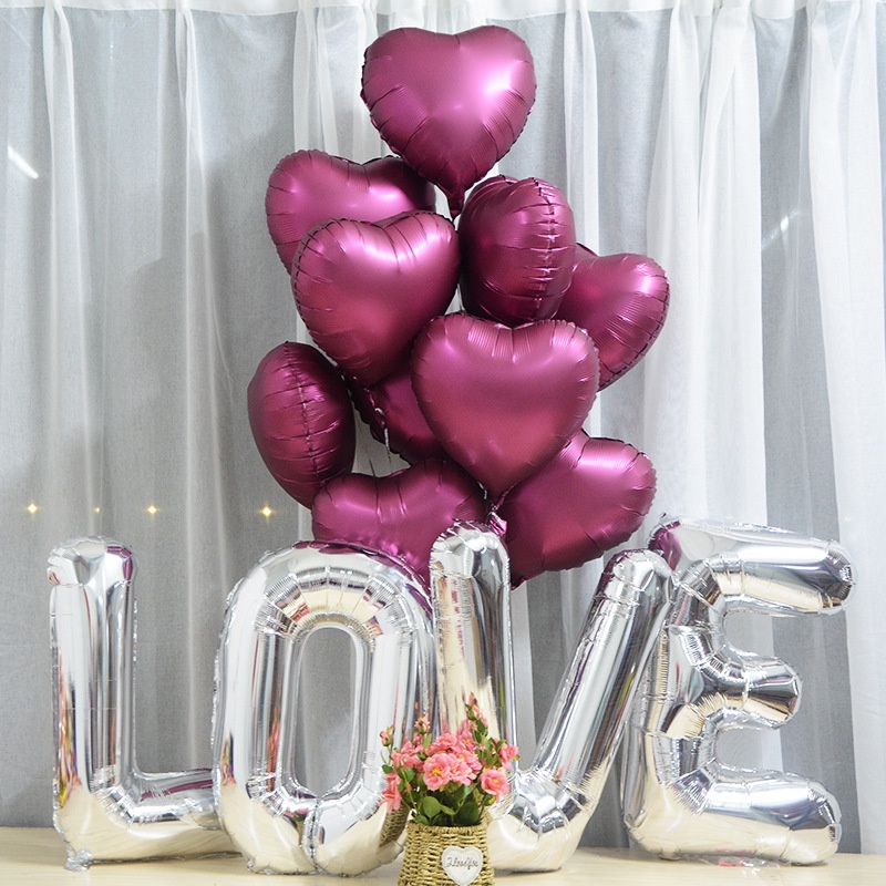 Bong bóng hình trái tim / ngôi sao 18 inch độc đáo trang trí tiệc cưới