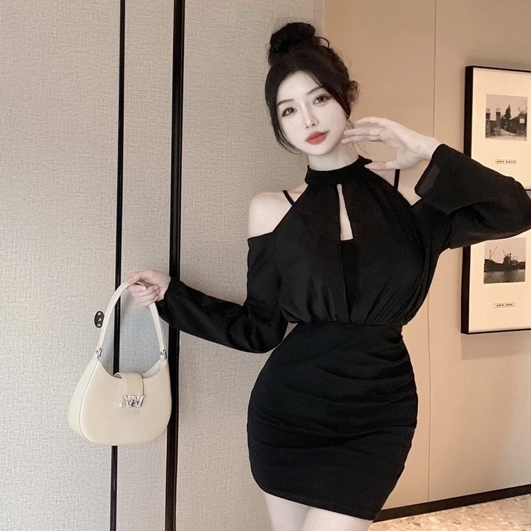 Đầm Trễ Vai Màu Sắc Thời Trang Gợi Cảm Cho Nữ