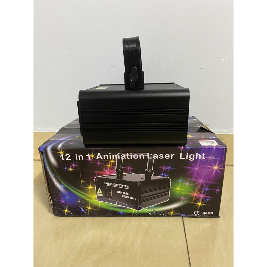 ĐÈN  LASER RGB 12 IN 1 - HIỆU ỨNG ẢNH ẢO 7 MÀU CHUYÊN DÙNG CHO PHÒNG BAY.