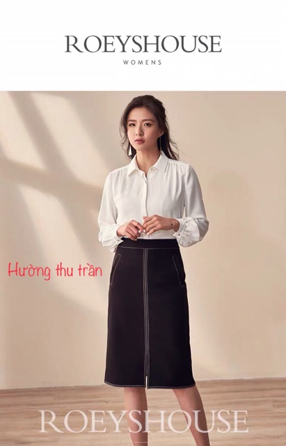 Chân váy công sở dáng suông trần chỉ | BigBuy360 - bigbuy360.vn