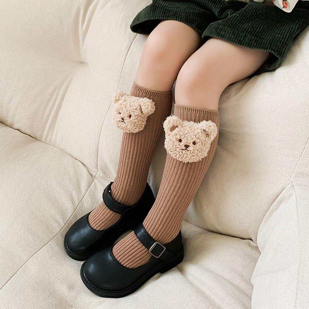 Vớ Dài Đến Đầu Gối Mềm Mại In Hình Gấu Kiểu Nhật Bản Dễ Thương Cho Bé