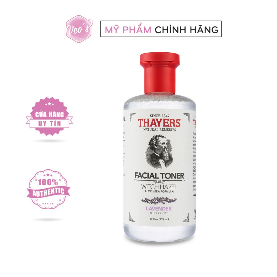 Toner không cồn Thayers Facial Toner Witch hazel