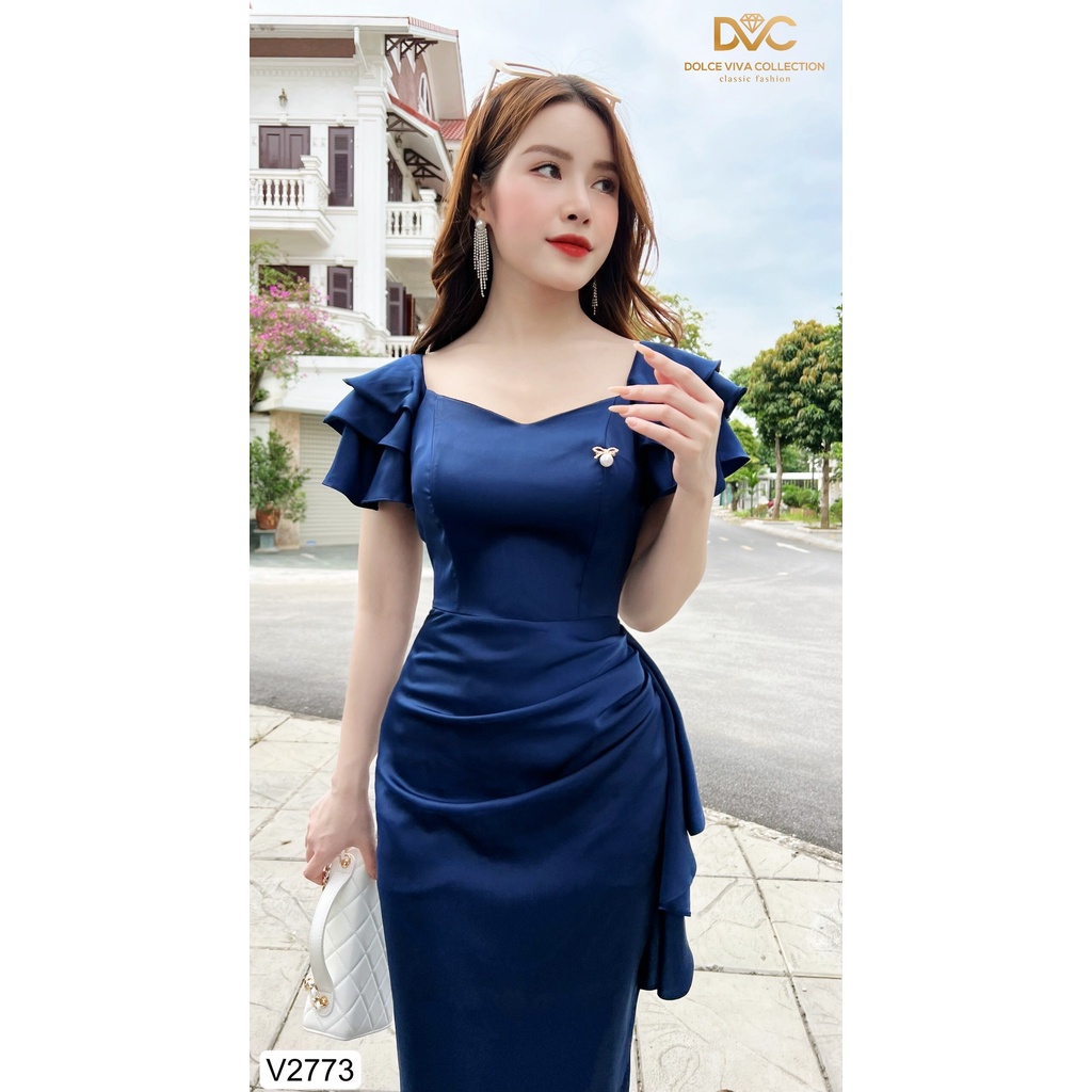 Váy lụa body thiết kế cao cấp đi tiệc đi chơi  V2773 - DVC