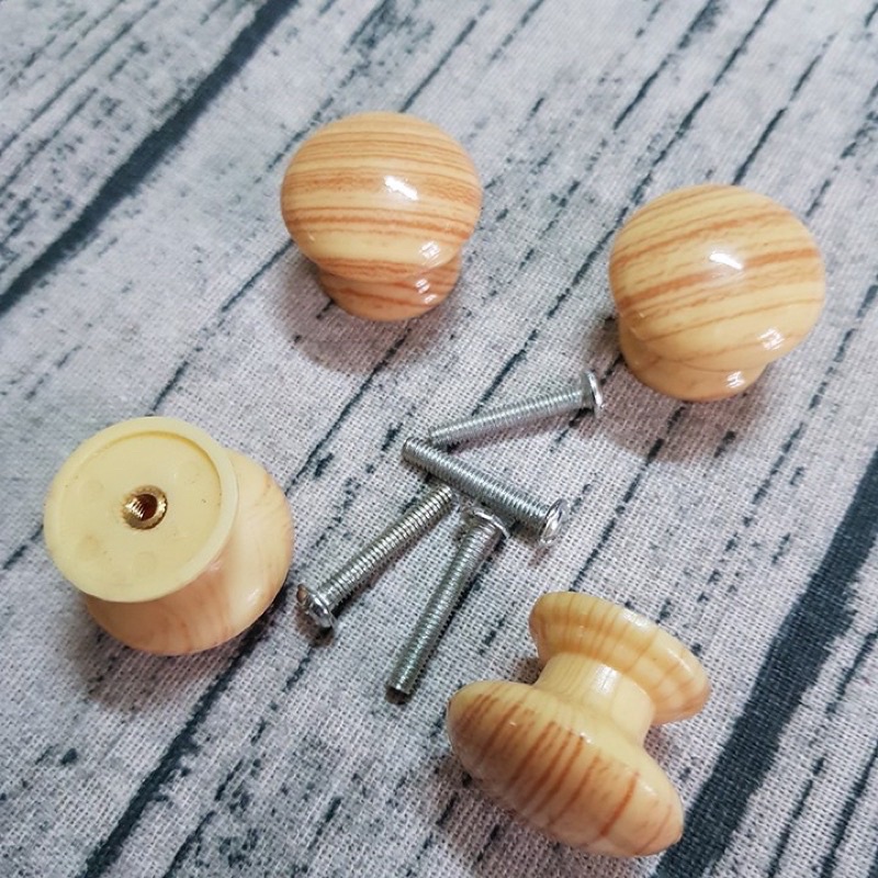 Núm tủ gỗ các loại tặng kèm vít