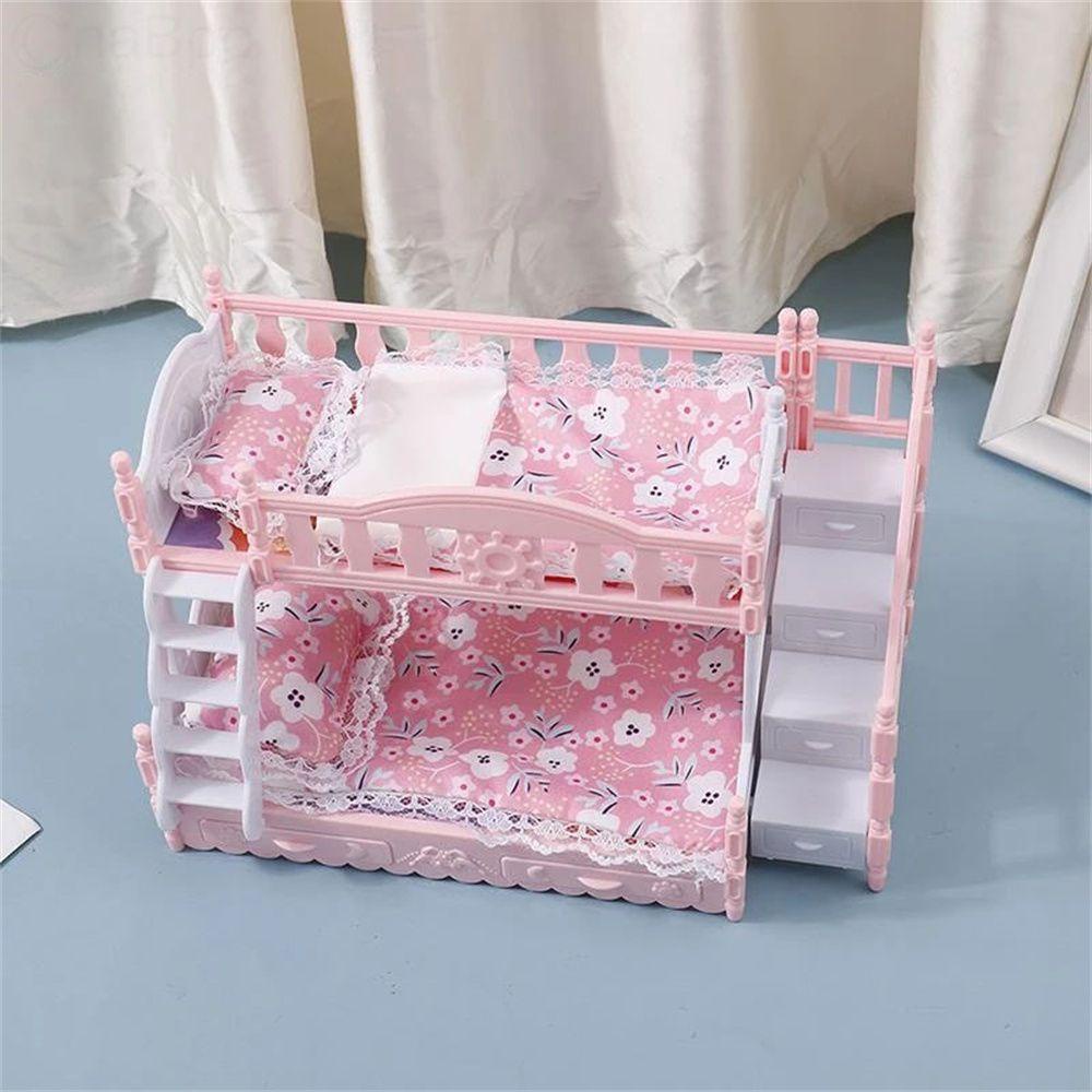 Mô Hình Giường Đôi Trang Trí Nhà Búp Bê Tỉ Lệ 1: 12