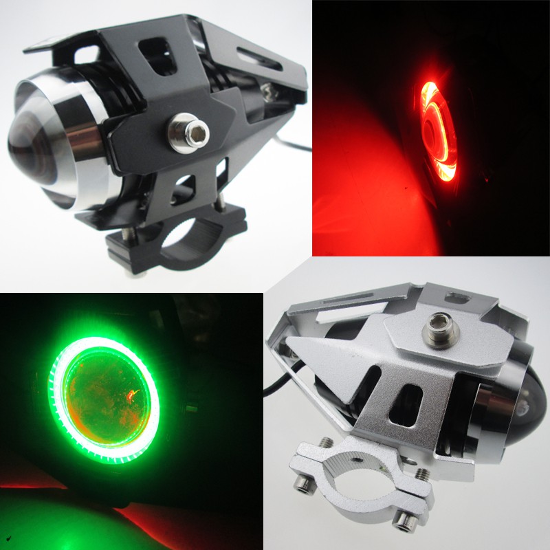 Đèn Fa led trợ sáng U7 cho xe máy ( Vòng Xanh lá ) A3 - ĐU7A3117 Qmart
