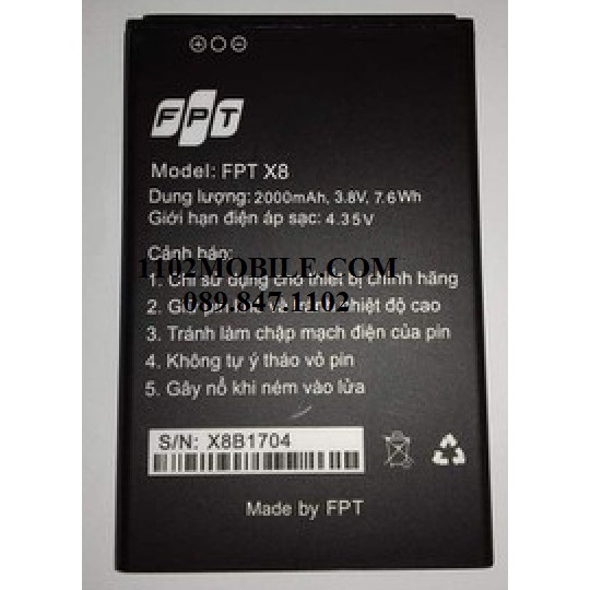 Pin FPT X8