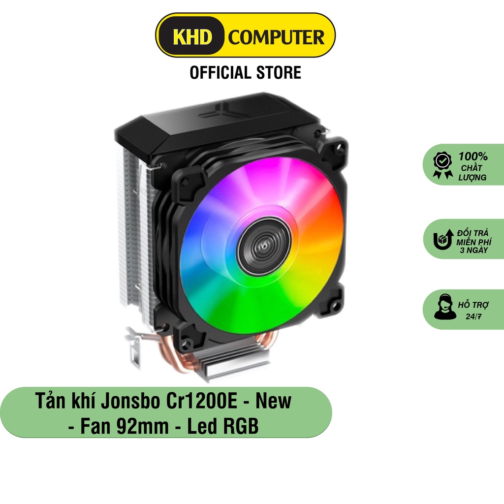 Quạt tản nhiệt Jonsbo Cr1200E -  quạt tản nhiệt new, fan 92mm,led rgb KHD COMPUTER