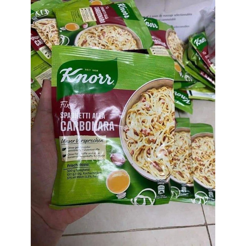 Hàng Đức Sét 2 Gia vị làm nước sốt Mỳ Ý Spaghetti knorr kem nấm