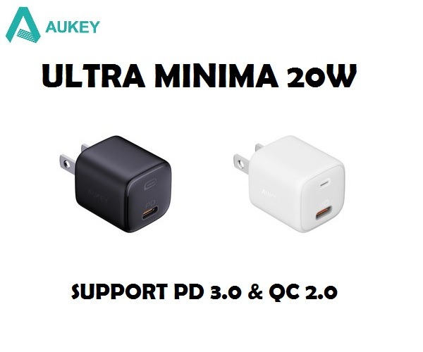 Bộ Sạc Siêu Nhỏ Aukey Ultra Minima 20w - Pa-b1