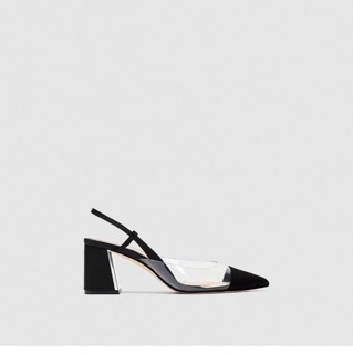 Guốc phối trong suốt zara