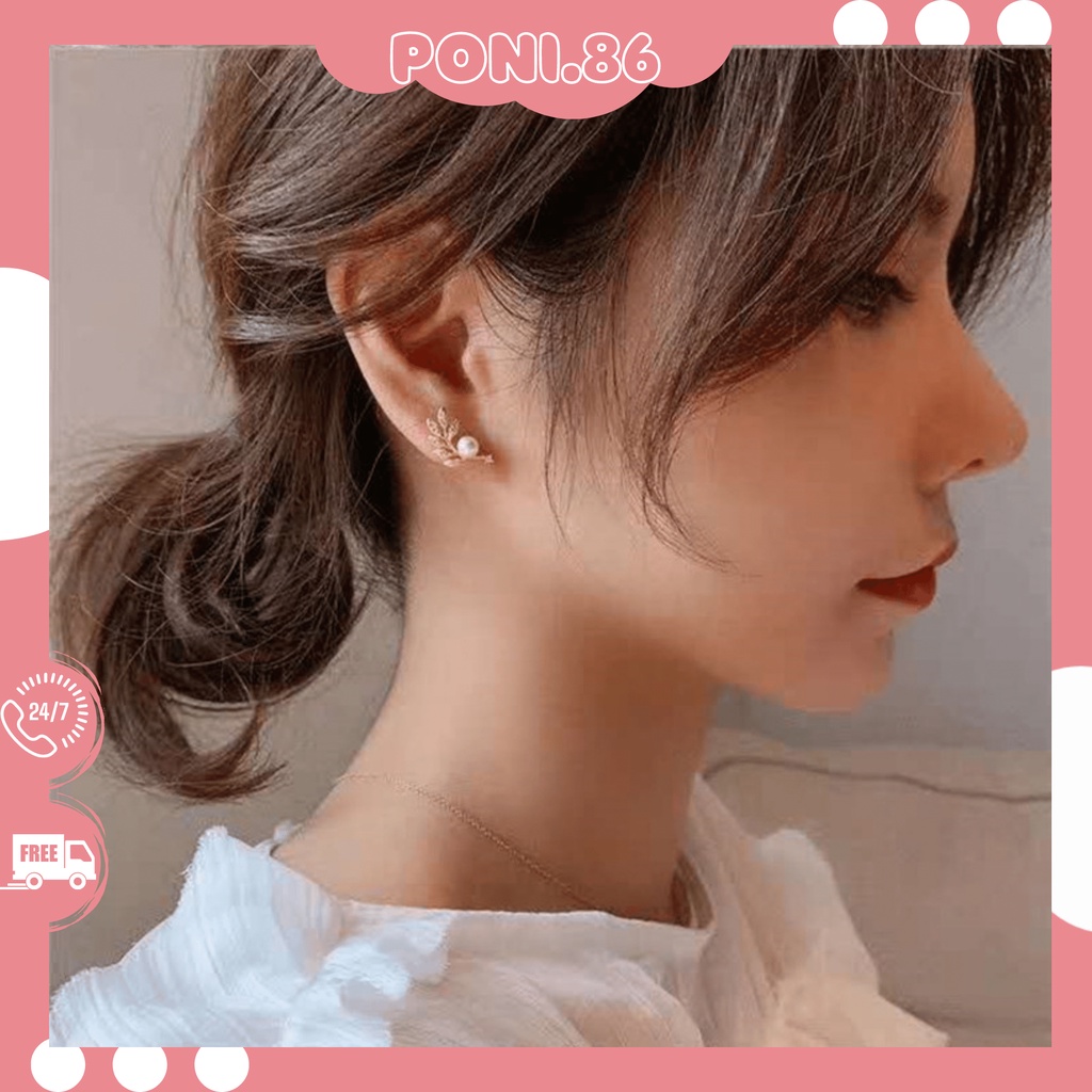 Hoa tai bông tai lúa ngọc nhẹ nhàng, tiểu thư kiểu Hàn Quốc