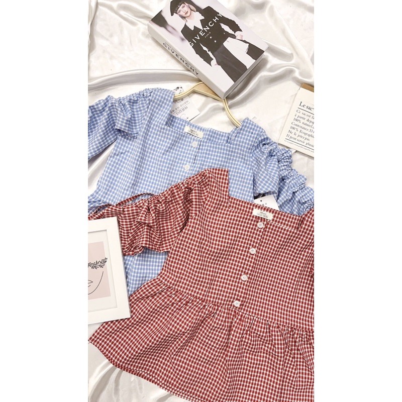 ÁO SƠ MI KẺ PELUM CỔ VUÔNG | BigBuy360 - bigbuy360.vn