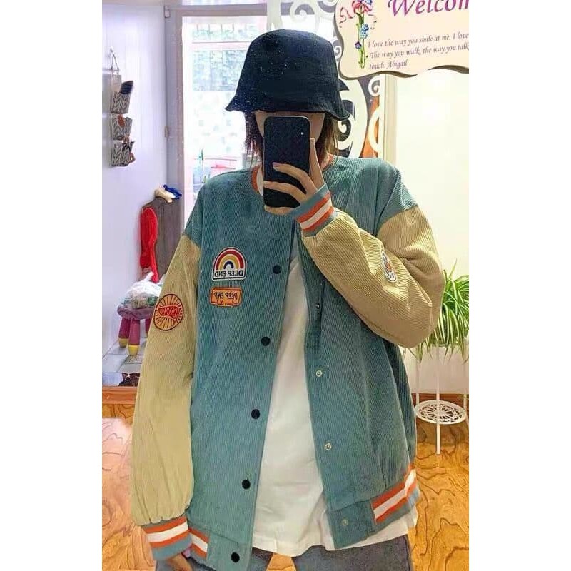 ⚾ Áo khoác bomber bóng chày nhung unisex hot trend ulzzang 2020 (backup Kỳ Lân Shop) | BigBuy360 - bigbuy360.vn