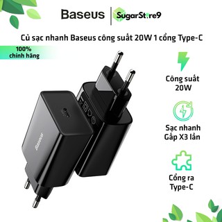 Củ sạc nhanh cho iphone - củ sạc nhanh baseus 20w cổng usb kép type c cho iphone 12