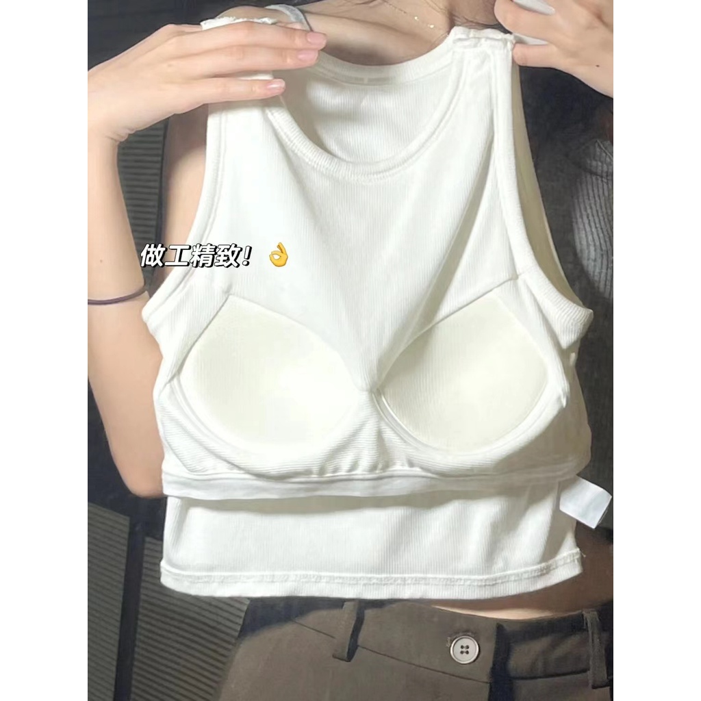 Áo Tank Top Ôm Dáng Có Mút Ngực Thời Trang Quyến Rũ Cho Nữ