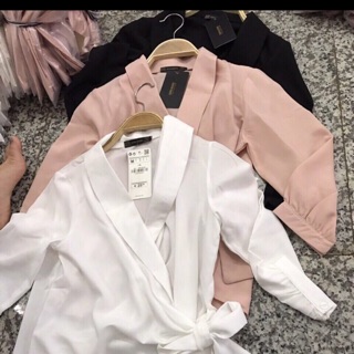 Sơmi buộc eo zara