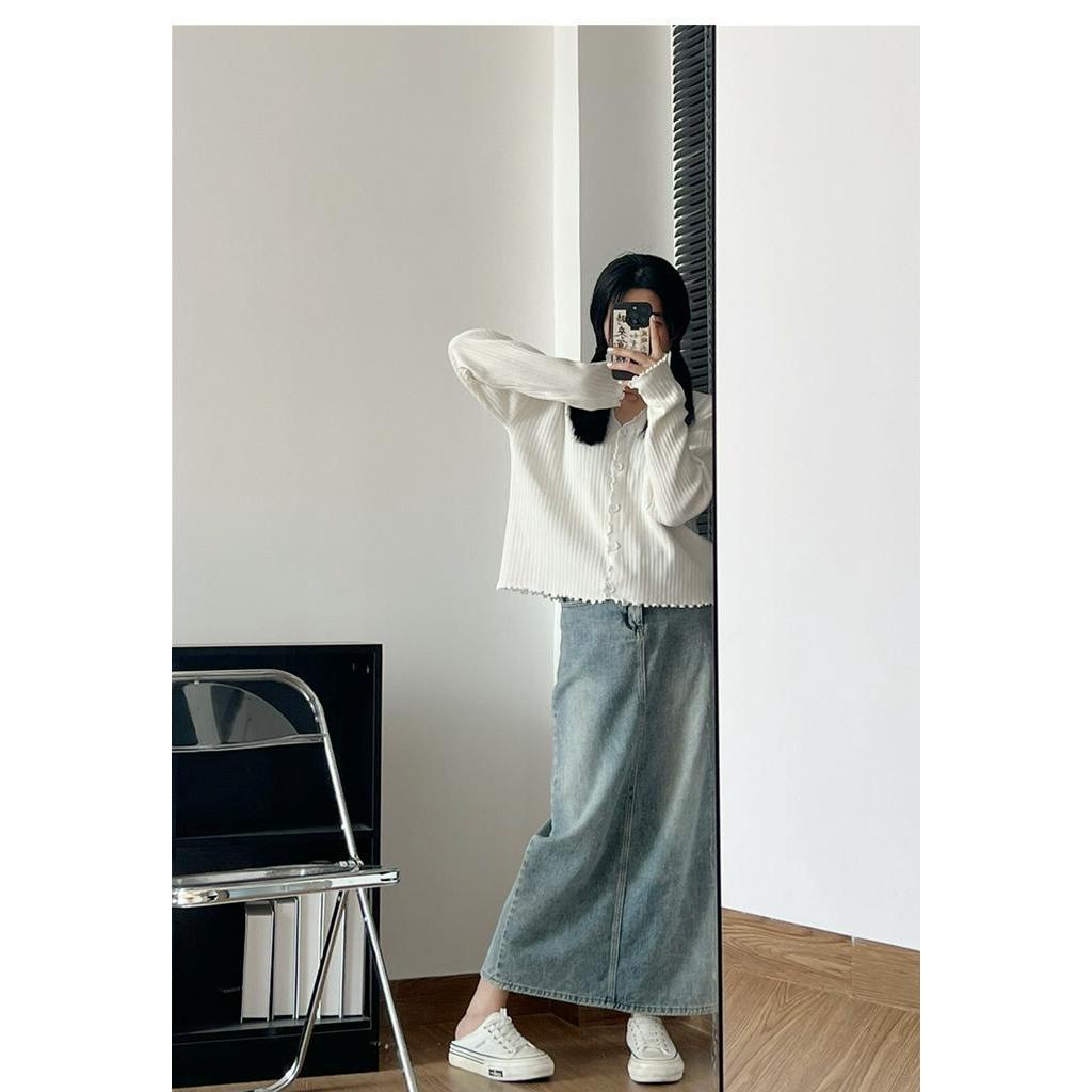 Áo Cardigan Dệt Kim Cổ Chữ V Phong Cách Hàn Quốc Kiểu Mới 63463