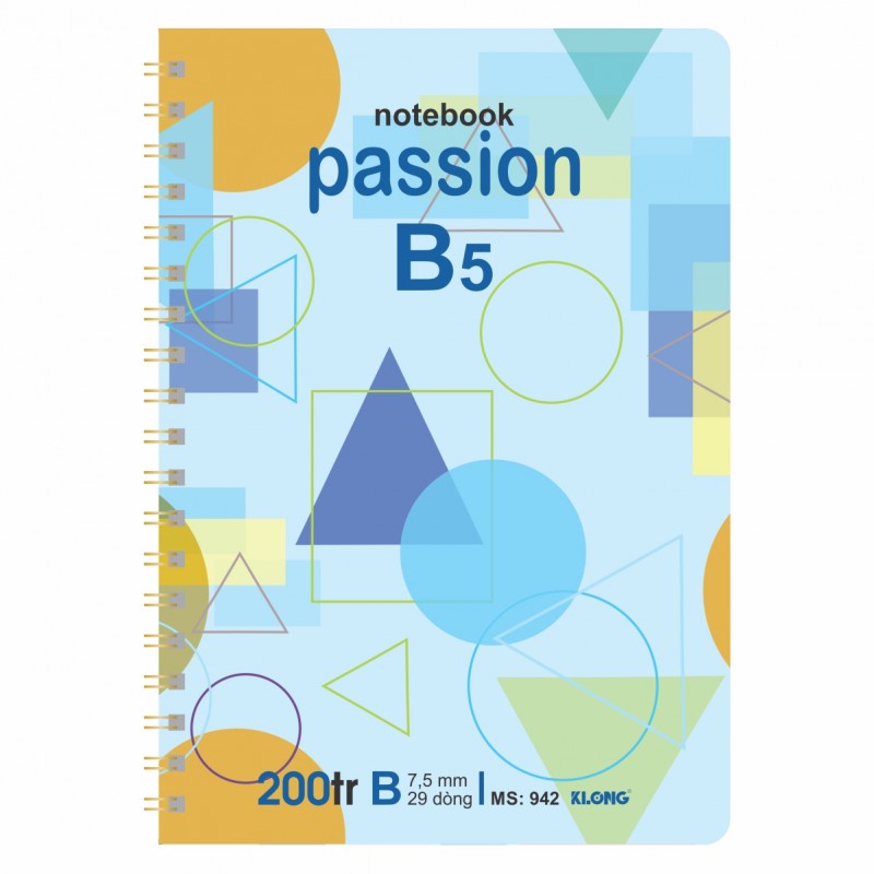 Sổ lò xo kép dọc B5 - 200 trang KLONG MS: 942