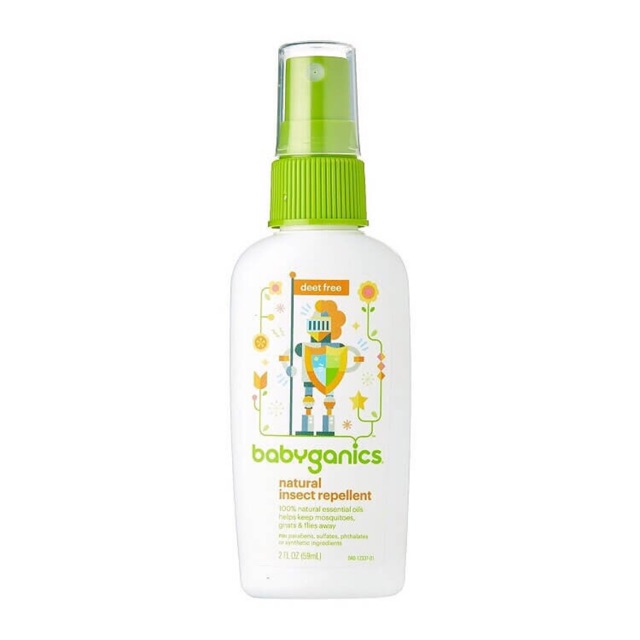 Tinh dầu xịt chống muỗi Babyganic 59ml - Mỹ