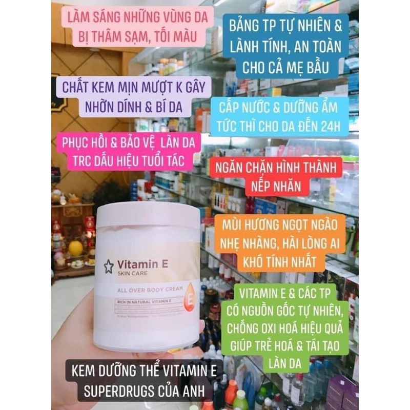 Dưỡng thể Vitamin E All Over Body Cream