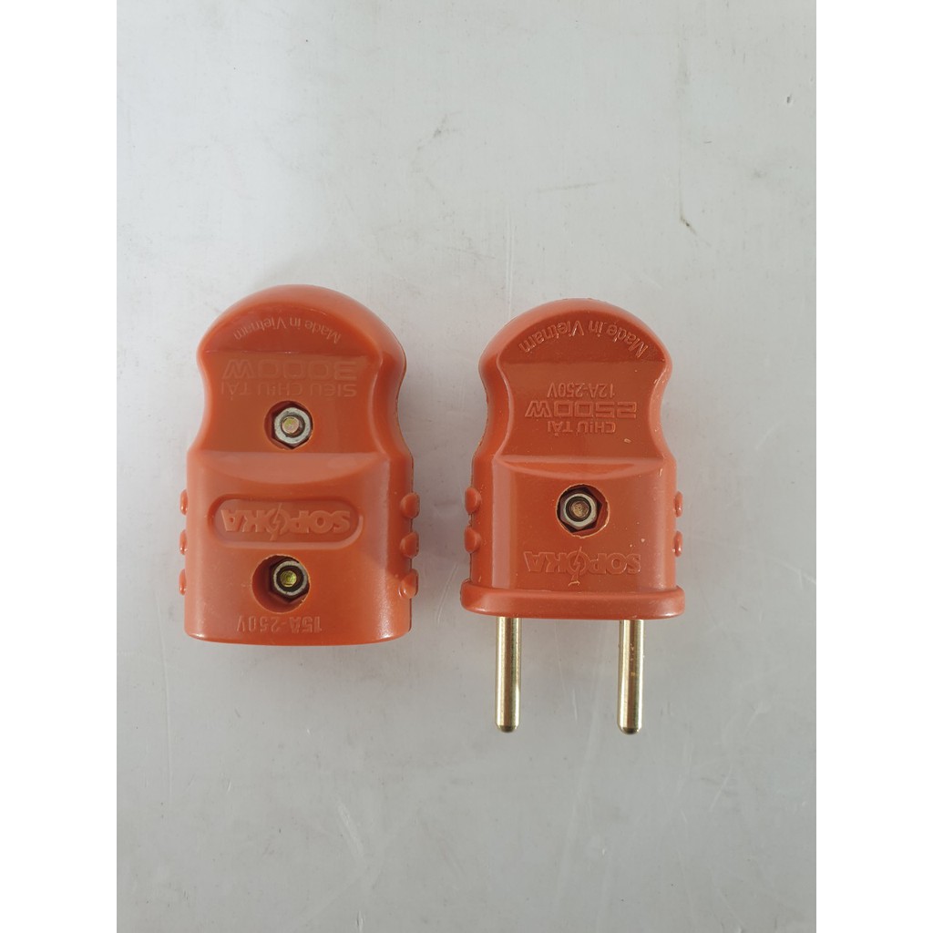 Phích cắm âm-dương, đực cái siêu chịu tải 2500W SOPAKA - Điện gia dụng Hoàng Kim