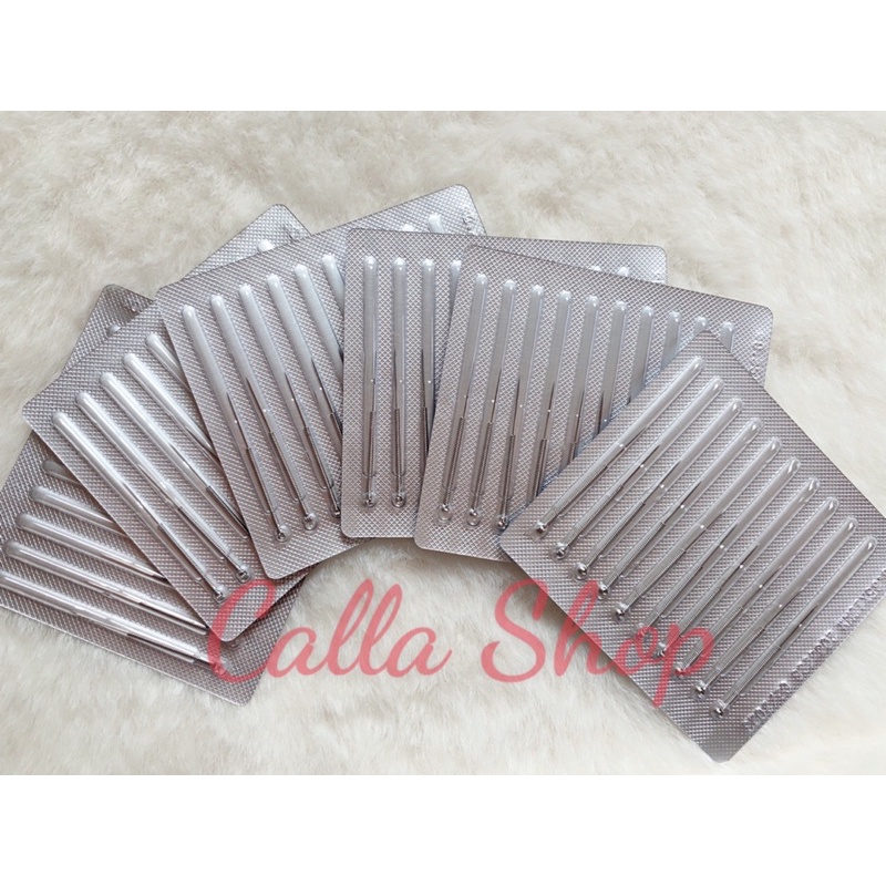 Kim đốt mụn ruồi vô trùng, hộp 10 vỉ, 100 kim. Kích thước 0.25*13mm