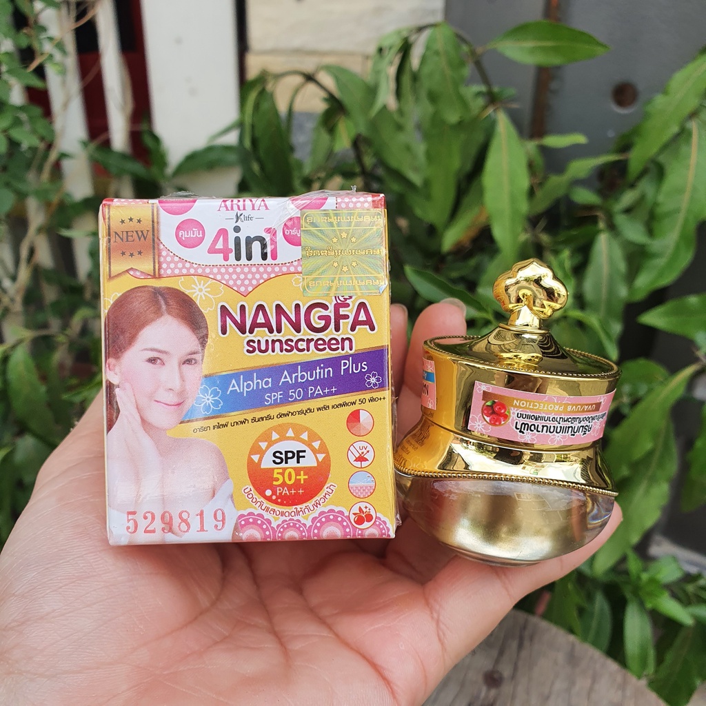 Kem Chống Nắng Dưỡng Trắng Da Che Khuyết Điểm Nangfa Sunscreen Ariya 4in1 SPF 50 Thái Lan